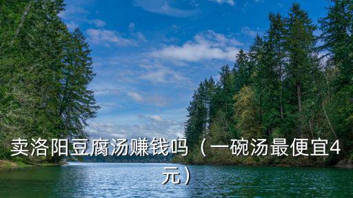洛陽哪里有賣鯽魚豆腐湯,賣洛陽豆腐湯賺錢嗎