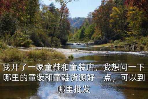 我開了一家童鞋和童裝店，我想問一下哪里的童裝和童鞋貨源好一點，可以到哪里批發