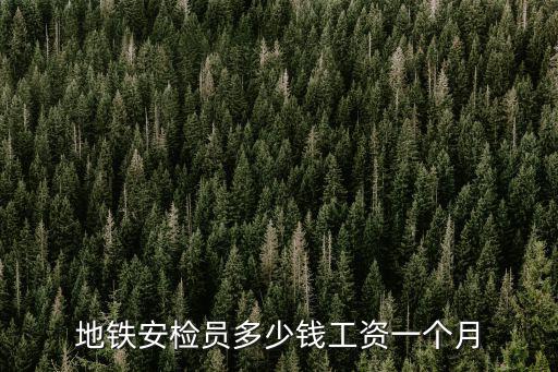 地鐵安檢員多少錢工資一個月