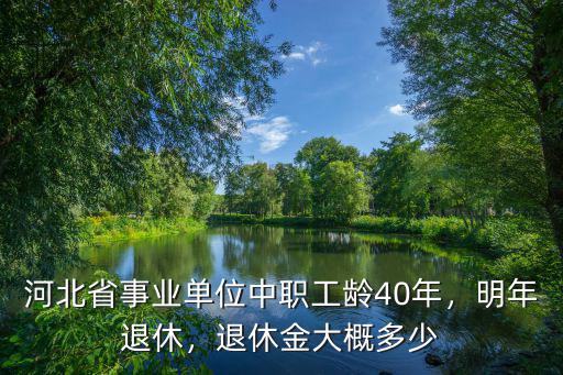 河北省事業單位中職工齡40年，明年退休，退休金大概多少