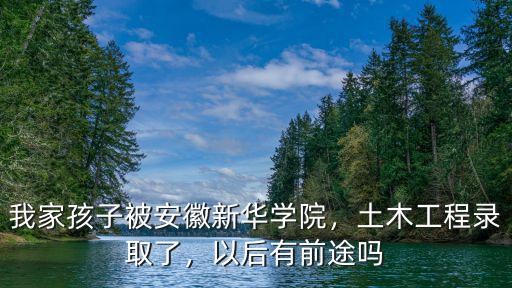 我家孩子被安徽新華學(xué)院，土木工程錄取了，以后有前途嗎