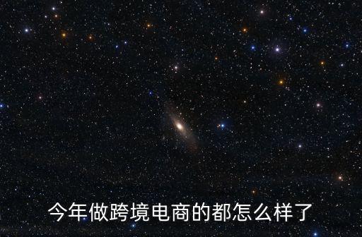 今年做跨境電商的都怎么樣了