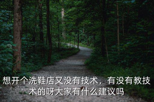 想開個洗鞋店又沒有技術，有沒有教技術的呀大家有什么建議嗎