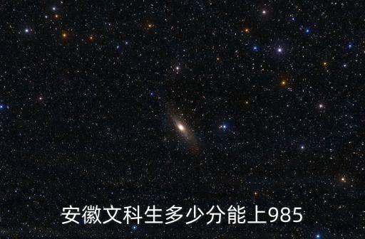 安徽文科生多少分能上985