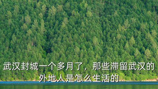 武漢封城一個多月了，那些滯留武漢的外地人是怎么生活的