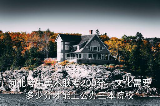 河北考生美術(shù)聯(lián)考200分，文化需要多少分才能上公辦二本院校