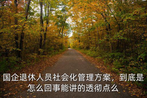 國企退休人員社會化管理方案，到底是怎么回事能講的透徹點么
