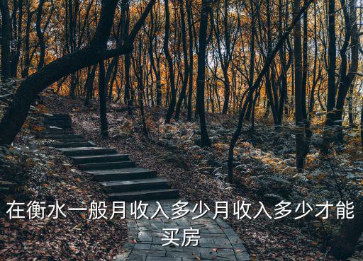 在衡水一般月收入多少月收入多少才能買房