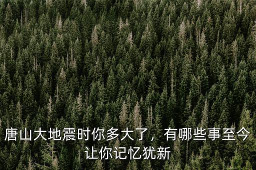 唐山大地震的時候有多少個人,1976年發生的唐山大地震