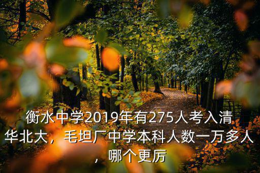 衡水智衡中學去年考上本科多少人,毛坦廠中學本科人數一萬多人