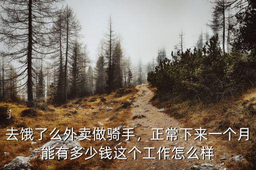 蚌埠外賣騎手一月多少錢嗎,一個月有多少錢