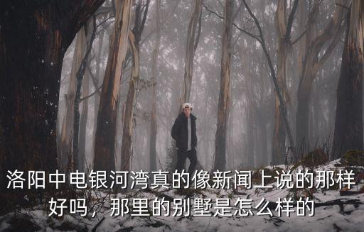 洛陽中電銀河灣真的像新聞上說的那樣好嗎，那里的別墅是怎么樣的