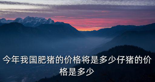 現在唐山的肥豬價格是多少錢一斤,仔豬的價格是多少