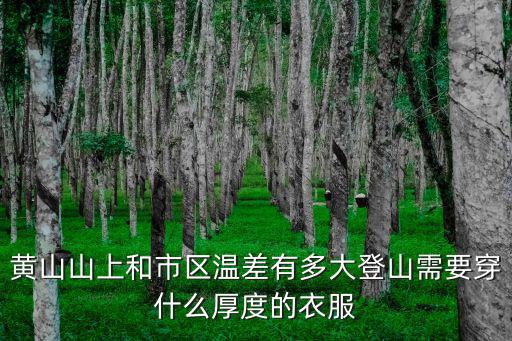 黃山山上和市區(qū)溫差有多大登山需要穿什么厚度的衣服