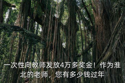 一次性向教師發(fā)放4萬多獎金！作為淮北的老師，您有多少錢過年