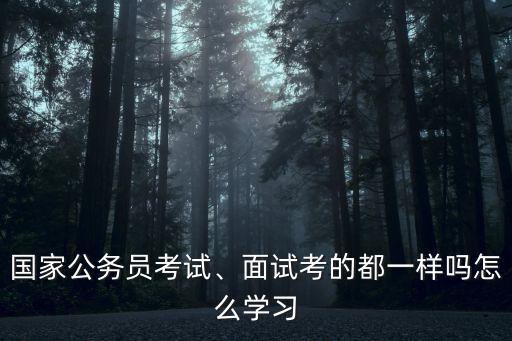 國家公務員考試、面試考的都一樣嗎怎么學習