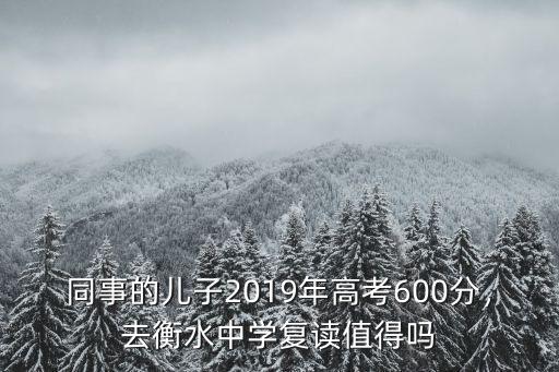 同事的兒子2019年高考600分，去衡水中學(xué)復(fù)讀值得嗎