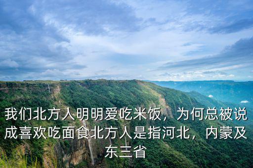 我們北方人明明愛吃米飯，為何總被說成喜歡吃面食北方人是指河北，內(nèi)蒙及東三省