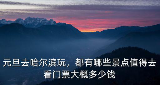 元旦安慶到哈爾濱旅游多少錢,元旦去哈爾濱玩