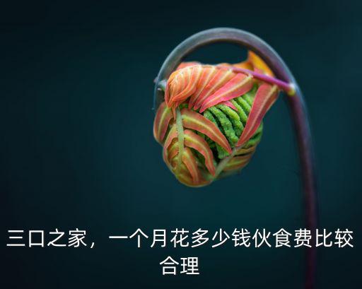 三口之家，一個月花多少錢伙食費比較合理