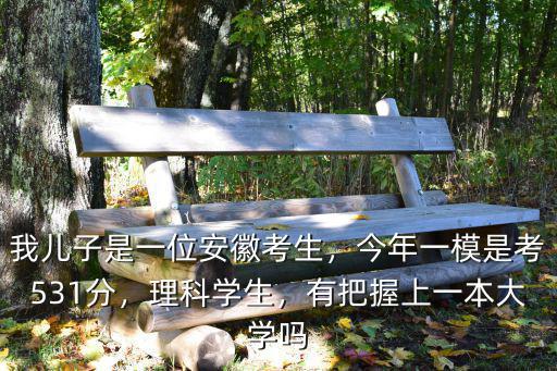 我兒子是一位安徽考生，今年一模是考531分，理科學(xué)生，有把握上一本大學(xué)嗎