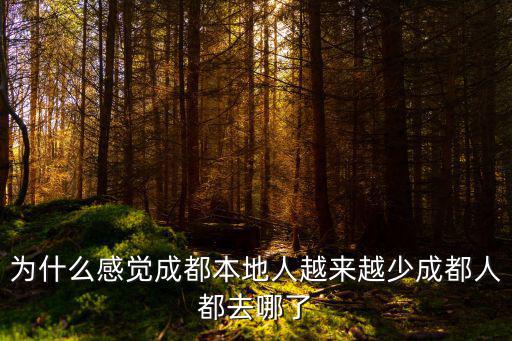 為什么感覺成都本地人越來越少成都人都去哪了