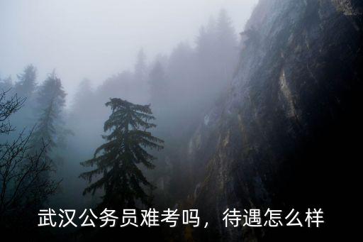 武漢公務(wù)員難考嗎，待遇怎么樣