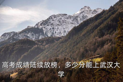 武漢大學歷年安徽招生分數線是多少,多少分能上武漢大學