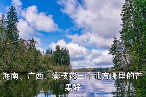 海南、廣西、攀枝花三個地方哪里的芒果好
