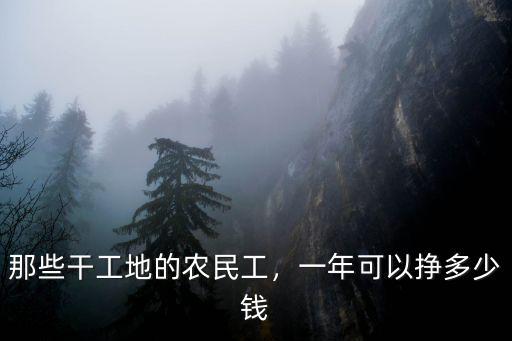 那些干工地的農(nóng)民工，一年可以掙多少錢