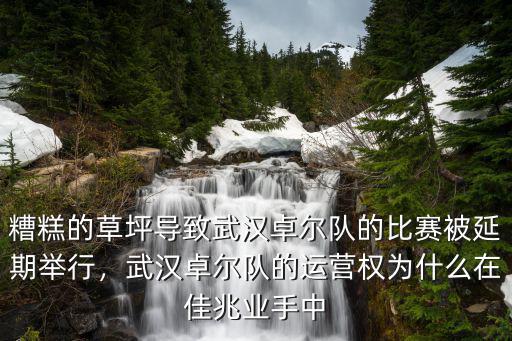 糟糕的草坪導致武漢卓爾隊的比賽被延期舉行，武漢卓爾隊的運營權為什么在佳兆業手中