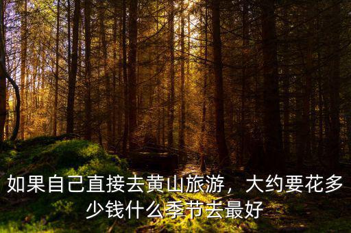 黃山旅游6天需要多少錢,大約要花多少錢