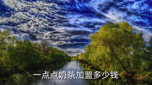 一點點奶茶加盟多少錢