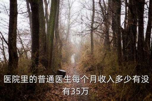 醫院里的普通醫生每個月收入多少有沒有35萬