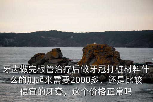 牙齒做完根管治療后做牙冠打樁材料什么的加起來需要2000多，還是比較便宜的牙套，這個價格正常嗎