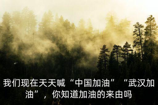 我們現(xiàn)在天天喊“中國加油”“武漢加油”，你知道加油的來由嗎