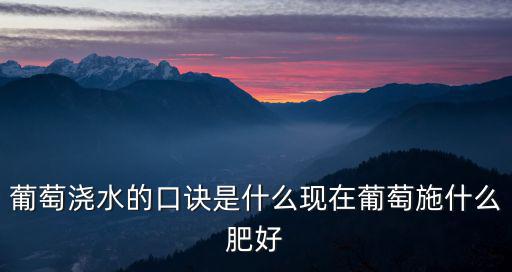 葡萄復合肥澆根的濃度是多少,葡萄澆水的口訣是什么