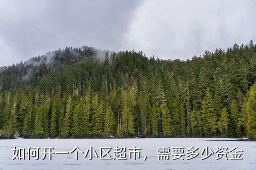 淮南開個超市需要多少錢,投資一個小超市大概要多少錢