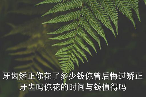 淮北牙齒矯正花多少錢,牙齒矯正你花了多少錢