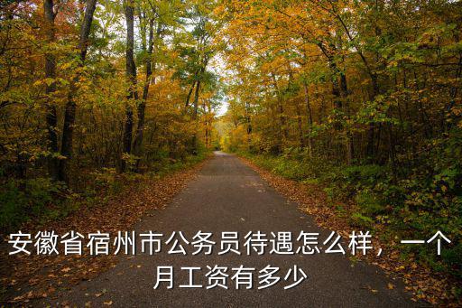 安徽省宿州市公務員待遇怎么樣，一個月工資有多少