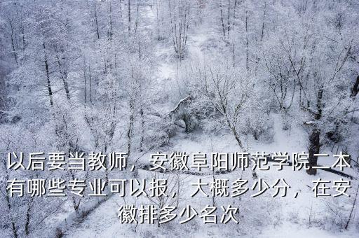 阜陽師范學院在安徽排多少名,在安徽排多少名次