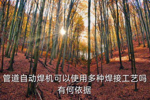 管道自動(dòng)焊機(jī)可以使用多種焊接工藝嗎有何依據(jù)