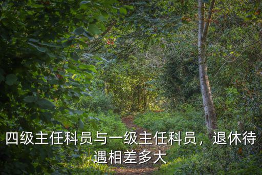 合肥一級主任科員退休工資拿多少,四級主任科員與一級主任科員