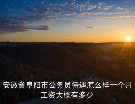 安徽省阜陽市公務員待遇怎么樣一個月工資大概有多少