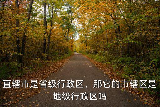 四川的行政市級行政區在哪里,那它的市轄區是地級行政區嗎
