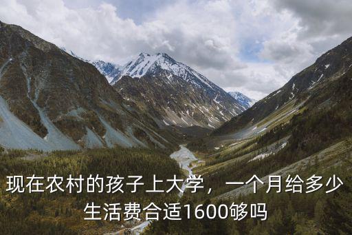 現(xiàn)在農(nóng)村的孩子上大學(xué)，一個月給多少生活費(fèi)合適1600夠嗎