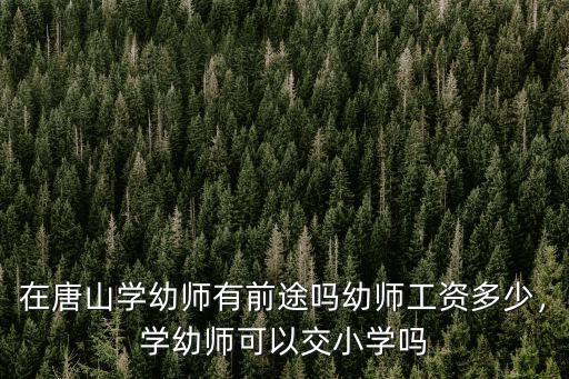 在唐山學幼師有前途嗎幼師工資多少，學幼師可以交小學嗎