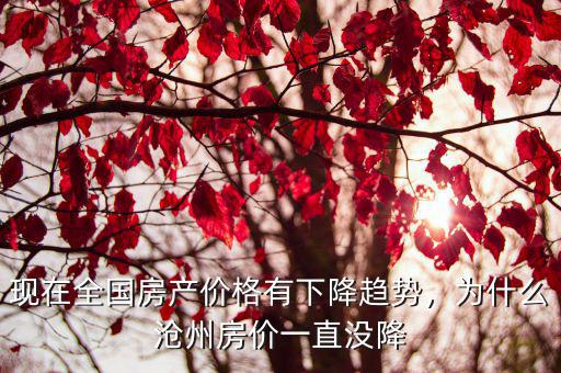 現在全國房產價格有下降趨勢，為什么滄州房價一直沒降