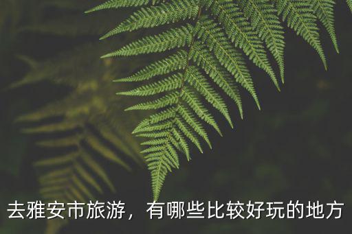 雅安市哪里好玩好吃的,去雅安市旅游
