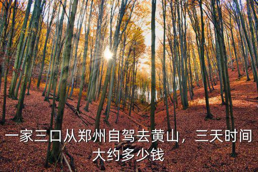 一家三口游黃山多少錢(qián),一家三口從鄭州自駕去黃山